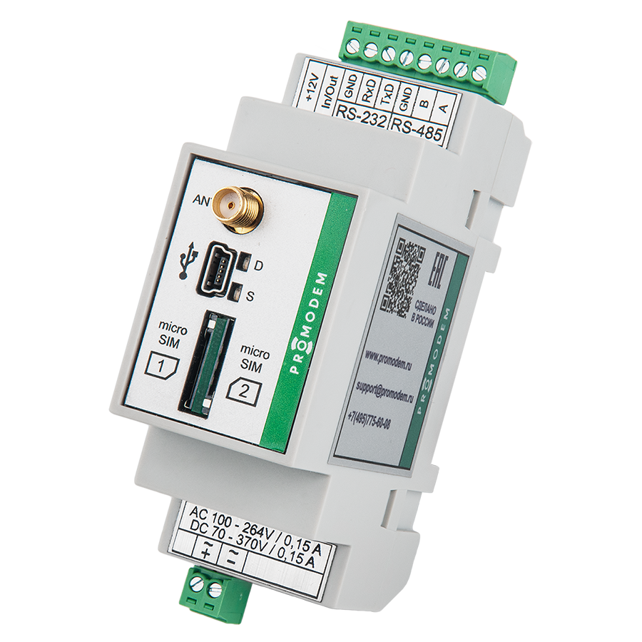 Модем PROMODEM GSM RS-485, RS-232, питание 220В