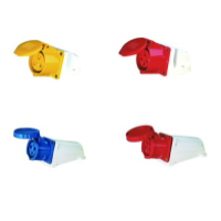 Fixed industrial socket, HDSF, 2P + E, 220..250 V, 125 A, IP67