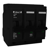 Miniature circuit breaker, HDBK, 3P, C curve, 50 A, plug-in type