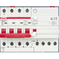 Residual Current Operated Circuit Breaker HDB9LM63AF 3P+N6A300mA withenclosureo