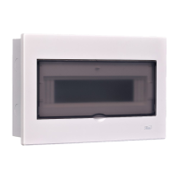 Distribution box, HEDB, metal base and plastic cover, 4 ways, flush mounted