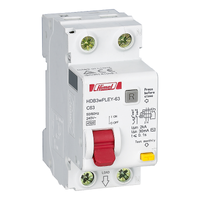 Residual current breaker with overcurrent protection (RCBO), HDB3wPLEY-63, 1P+N, C curve, 16 A, 30 mA without indicator